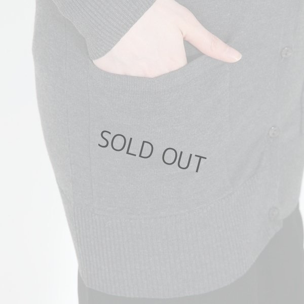 画像5: カーディガン 長袖 ロング丈 ニット チャコール 洗濯機で洗える 事務服 ベストスーツ と相性抜群 オフィス 冷え対策 冷房対策