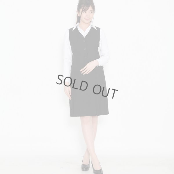 画像4: 長袖ブラウス ホワイト 1番上のボタンがない スキッパーデザイン フロッキー生地 洗濯機で洗える