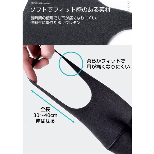 画像5: ウレタン マスク 洗える 3枚 個包装 小顔効果 UVカット 大人用 ふつう サイズ 男女兼用