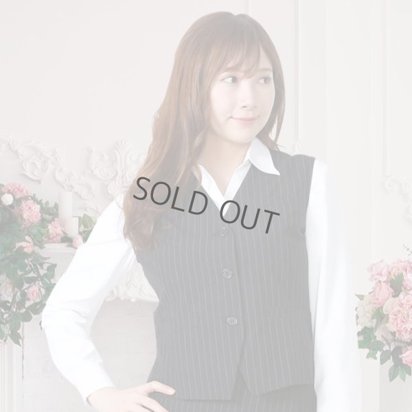 画像4: ベスト キュロット スーツ 黒ストライプ 機能性 着易さ抜群 撥水性に優れ汚れにも強い事務服 洗濯機で洗える オールシーズン対応