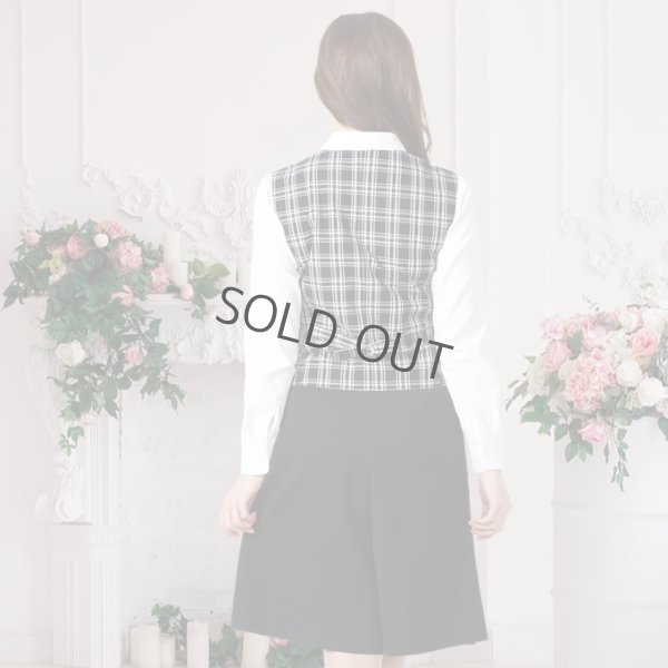 画像3: ベスト キュロット スーツ 黒チェックA 機能性 着易さ抜群 撥水性に優れ汚れにも強い事務服 洗濯機で洗える オールシーズン対応