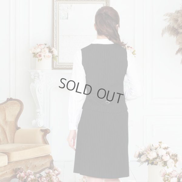 画像3: ベストスーツ 黒ストライプ 機能性 着易さ抜群 撥水性に優れ汚れにも強い事務服 洗濯機で洗える オールシーズン対応