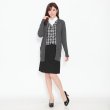 画像2: カーディガン 長袖 ロング丈 ニット チャコール 洗濯機で洗える 事務服 ベストスーツ と相性抜群 オフィス 冷え対策 冷房対策 (2)