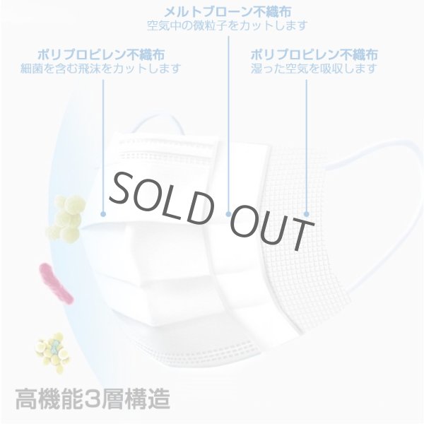 画像4: マスク 子供用 小さめ 女性用 10枚 平ゴム 3mm幅 超柔らか 不織布 三層構造 耳が痛くならない (4)