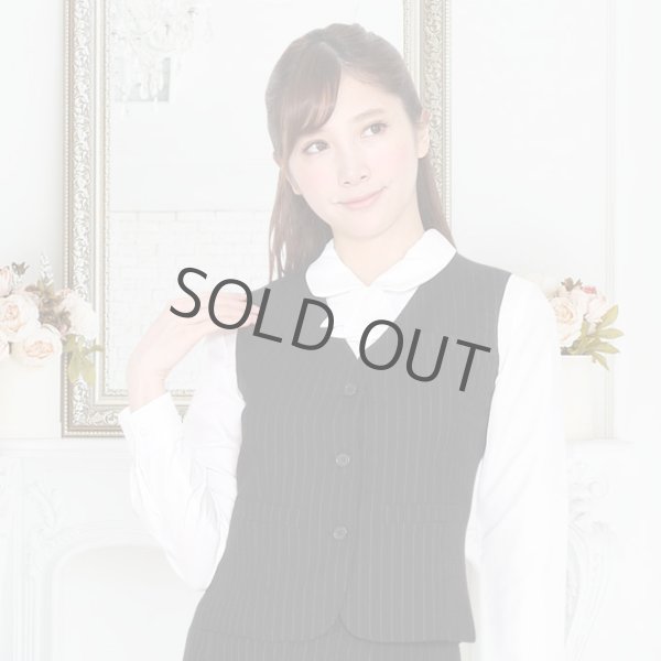 画像4: ベストスーツ 黒ストライプ 機能性 着易さ抜群 撥水性に優れ汚れにも強い事務服 洗濯機で洗える オールシーズン対応 (4)