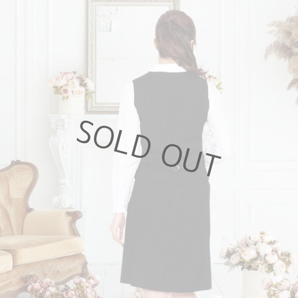 画像3: ベストスーツ 黒ストライプ 機能性 着易さ抜群 撥水性に優れ汚れにも強い事務服 洗濯機で洗える オールシーズン対応 (3)