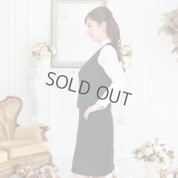 画像2: ベストスーツ 黒無地 機能性 着易さ抜群 撥水性に優れ汚れにも強い事務服 洗濯機で洗える オールシーズン対応 (2)