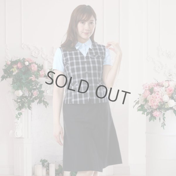 画像5: 半袖ブラウス 水色 レギュラー襟 洗濯機で洗える (5)