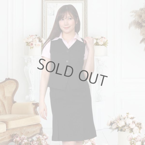 画像5: 半袖ブラウス ピンク 1番上のボタンがない スキッパーデザイン 洗濯機で洗える (5)